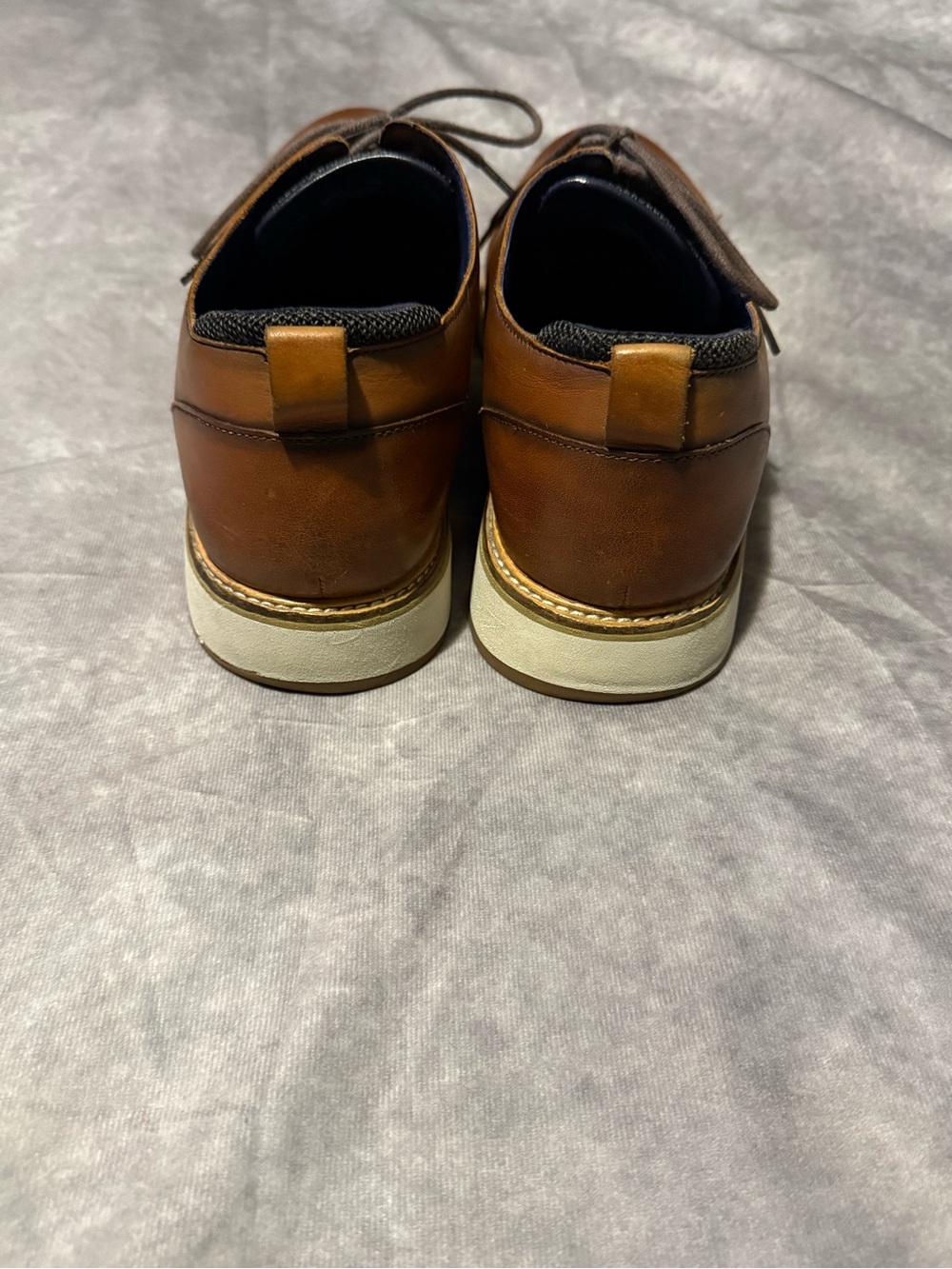 Cole Haan Men's Casual Brown Leather Derby Shoes - Picture 6 of 9